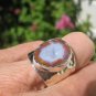925 Silver Agate Geode Rock Ring Taxco Mexico Size 7.75 US A2487