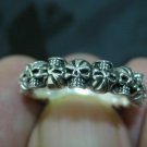 925 Sterling Silver many Skull Skulls Ring jewelry Art Thailand N3755 925 Sterling Silver many Skull Skulls Ring jewelry Art Thailand N3755
