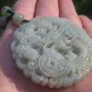 Natural Jadeite Jade Dragon Pendant Necklace Amulet Myanmar A2531 Natural Jadeite Jade Dragon Pendant Necklace Amulet Myanmar A2531