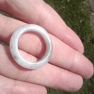 Natural Jadeite Jade White Ring size 7.5 CH6288