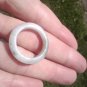 Natural Jadeite Jade White Ring size 7.5 CH6288