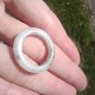 Natural Jadeite Jade White Ring size 7.5 CH6288