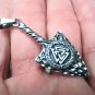 925 sterling silver Valknut Triangle Spear Pendant necklace