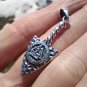 925 sterling silver Valknut Triangle Spear Pendant necklace