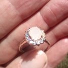 Fashion Ring Size Synthetic Stone And Syn Diamonds 8.75 Metal Detecting Find Fashion Ring Size Synthetic Stone And Syn Diamonds 8.75 Metal Detecting Find