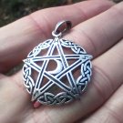 925 Silver Stat Moon Celtic Pentagram Pentacle Pendant Necklace jewelry Art B7 925 Silver Stat Moon Celtic Pentagram Pentacle Pendant Necklace jewelry Art B7