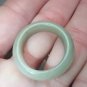 Large thickness light Green Jadeite Jade Ring size 9 ch887