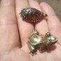 Brass metal frog turtle amulet statue Buddhist Blessing ch754