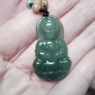 Jadeite Jade Kuan Yin Pendant Necklace Amulet  Myanmar A2724