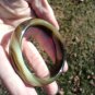 Natural green Agate bangle bracelet Thailand ch371