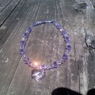 Light Purple and Clear Swarovski Crystal Anklet