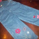 Denim/jean Overalls Flowers & Hearts Size 3T