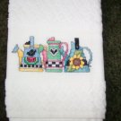 Cheerful Watering Cans Kitchen Towel