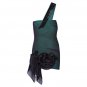 Couture Glam Green One Shoulder Mini Dress Cocktail/Club
