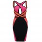 Couture Glam Sexy Bandage Color Block Dress Cocktail/Club