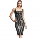 Couture Glam Black & Gray sequined Cocktail Dress
