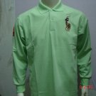 Mens Mint Green Long Sleeve Ralph Lauren Polo shirt -T07
