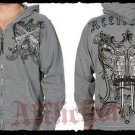 Mens Gray Affliction Hoody- H10