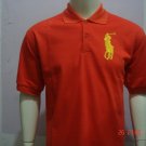 Mens orange Ralph Lauren Polo Big Pony shirt with embroided 3