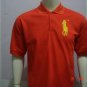 Mens orange Ralph Lauren Polo Big Pony shirt with embroided 3