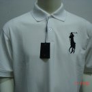 Mens White Ralph Lauren Polo Big Pony shirt with embroided 3