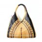 Melie Bianco Ethnic Bohemian Applique bag Black + Tan