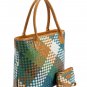 Melie Bianco Multi Colored tote in Mustard Yellow S10-01