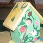 green/yellow flora birdhouse