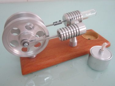 Gifts for dad - Stirling engines Twin Flywheel Hot Air Motor no steam (FREE SHIPPING)