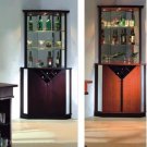 ESF-JB711 Modern European Style Corner Bar with Interior Lighting In Wenge Finish
