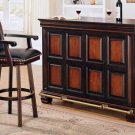 CO100136 Two-Tone Finish Bar Table Liquor Cabinet Wine by Coaster