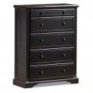 Distressed Ebony 5 Drawer Chest 780