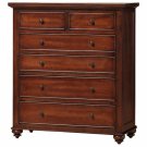 700 Series 6 Drawer High Chest in Distress Espresso