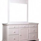 2pc Set 750 Series Country Cottage 7 Drawer Dresser & Mirror