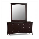 2pc Set- 234 Series Six Drawer Dresser with Metal Knobs and Landscape Mirror