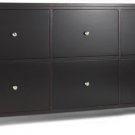 500 Series Six Drawer Dresser with Metal Knobs
