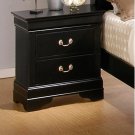 Louis Philippe Nightstand in Black Finish