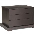 Zurich Three Drawer Nightstand (Cappuccino)