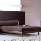 Tobacco Finish Modern 5pc Bedroom Set with Basketwave Illusion Detail