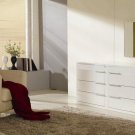Alaska Modern white lacquer 5pc Bedroom Set