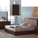 Queen Size Atlas Wenge Modern 5pc Bedroom Set