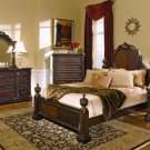 Dark Brown Wooden Poster Queen Size 5pc Bedroom Set from Kingston Collection by Coaster