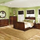 Contemporary Queen Size 5pc Bedroom Set in Rich Cherry B200 By Home Line