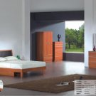 5pc P175C Contemporary Bedroom Set in Cherry Finish