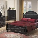 Kayla (201171K) King Size 5pc Bedroom Set In Black Finish