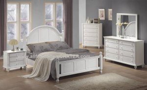Kayla (201181F) Full Size 5pc Bedroom Set In White Finish