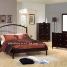 Queen Vesna 5pc Bedroom Set in Cappuccino Finish