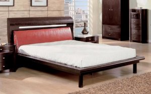 Wenge Color King Size Platform Bed from G042 Collection by ESF