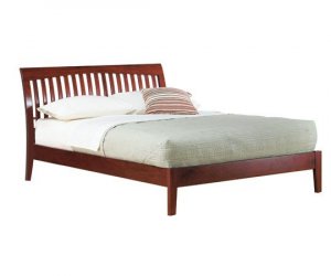 Northpointe Full Platform Bed by Lifestyle Solutions in Cherry Finish