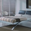 King Size Modern Metallic Frame Platform Bed 390 Nina With Set otf two Nightstands by ESF Furniture